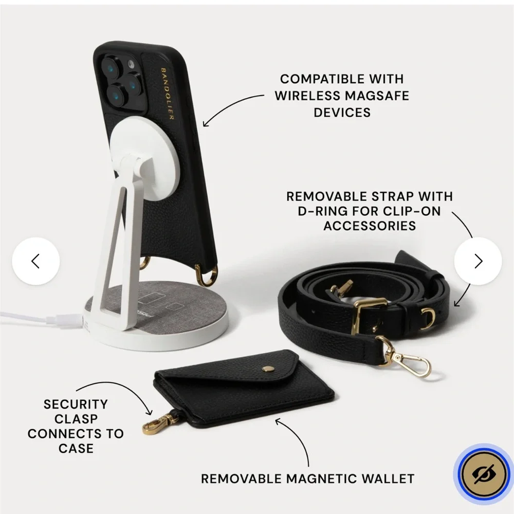 Bandolier Remi Magnet Wallet Crossbody Phone Case iPhone 14 Pro Max - Picture 6 of 7